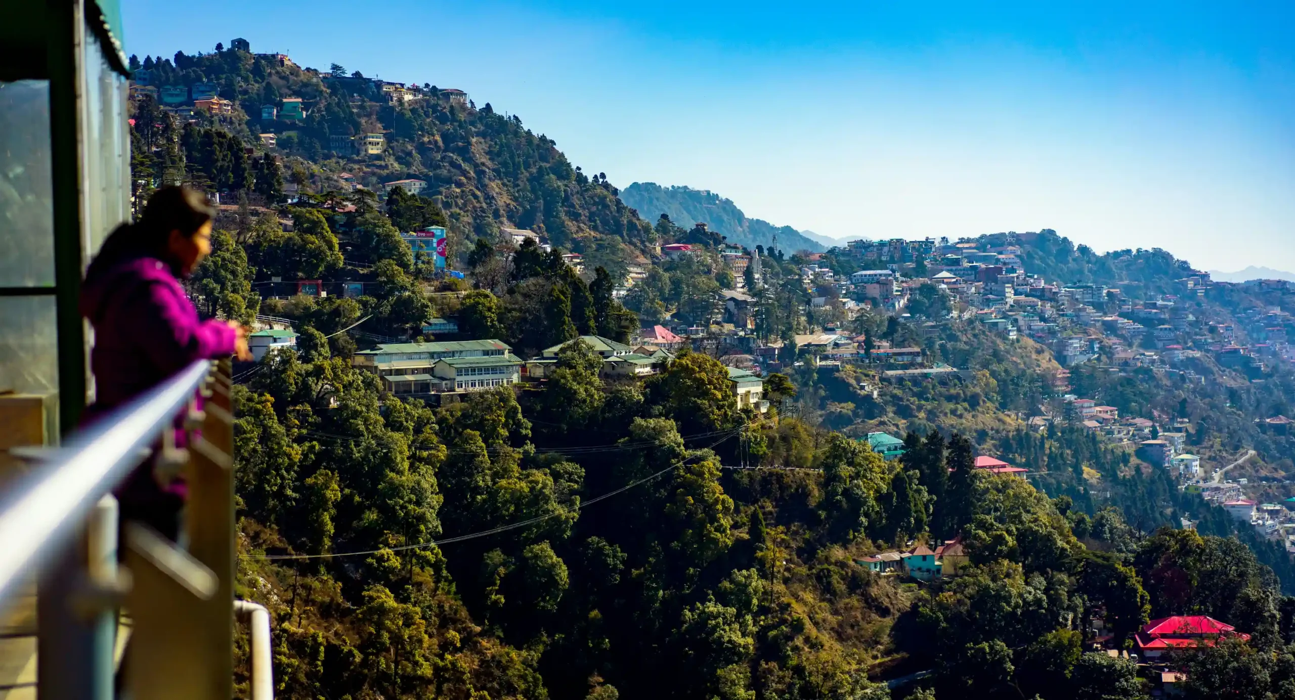 Mussoorie hill station sunset view