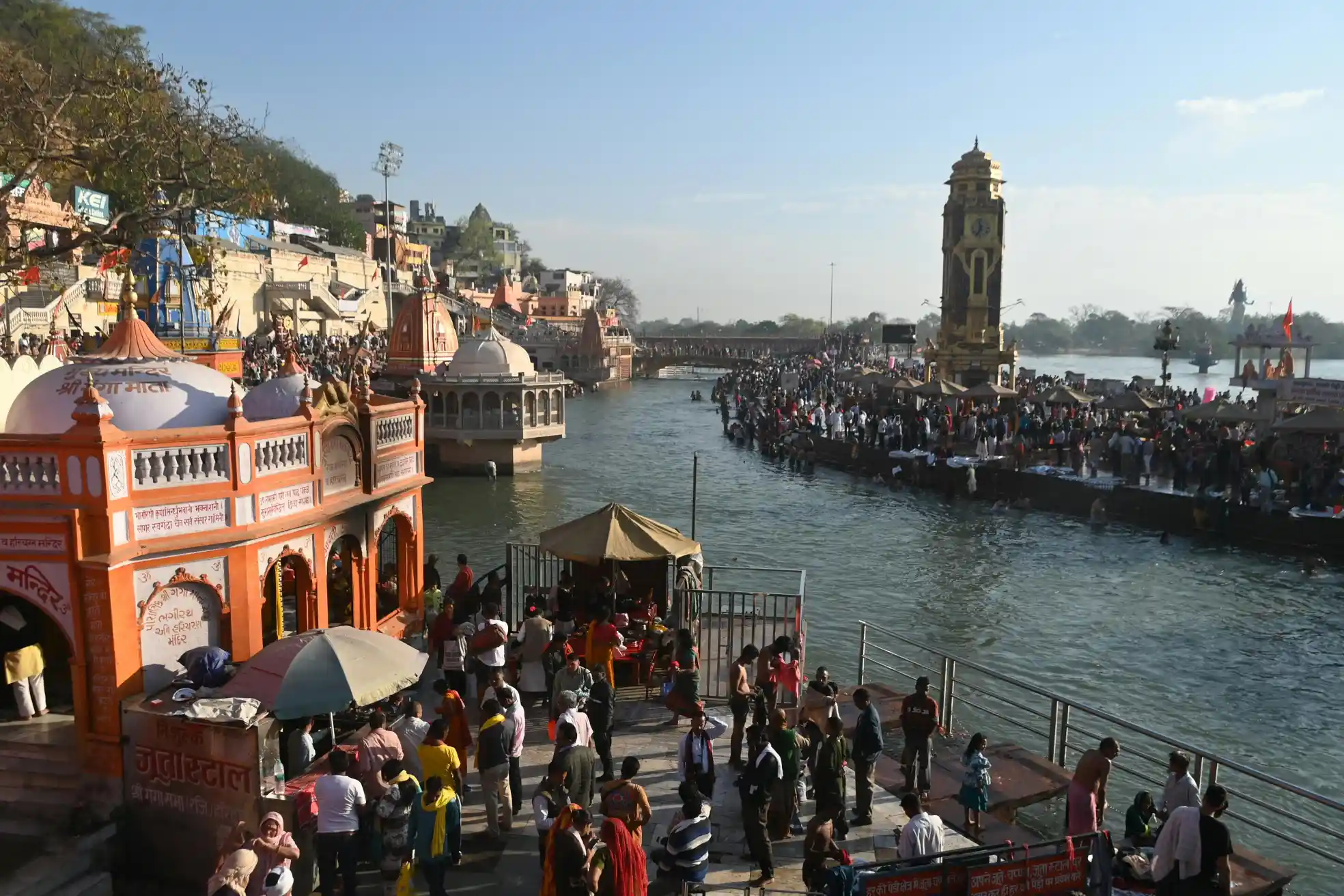Har Ki Pauri Clock Tower and Ganga ghats Haridwar