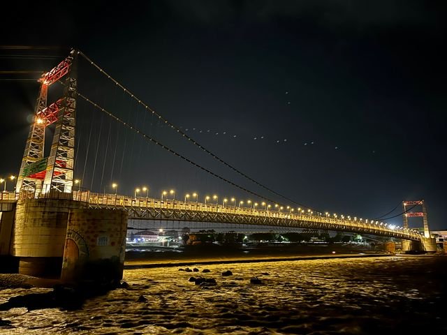 Ram Jhula Rishikesh at night